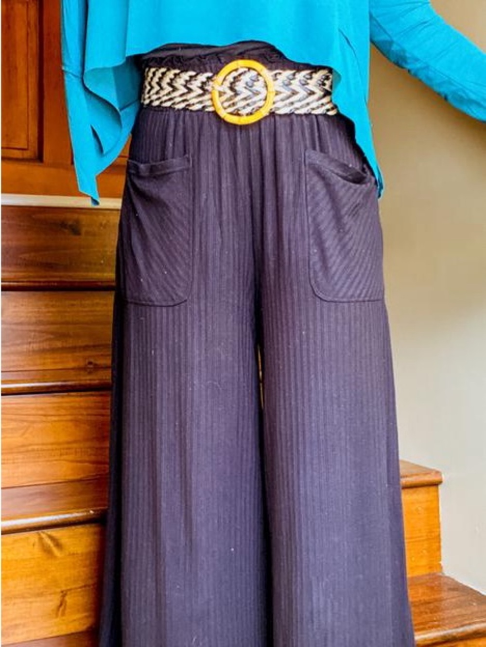 Free People Movement Blissed Out Wide-Leg Pants Sz M - Picture 7 of 7